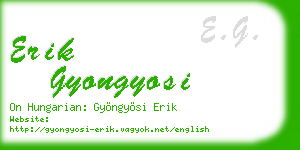 erik gyongyosi business card